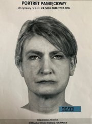 portret pamięciowy kobiety podejrzewanej o kradzież drogocennych rzeczy